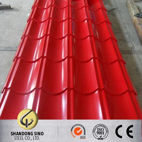 Z80 Красный цвет гофрированного ppgi кровельный лист