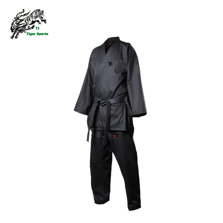 Custom Logo OEM Martial Arts Wear Black Taekwondo Uniform at Factory Price