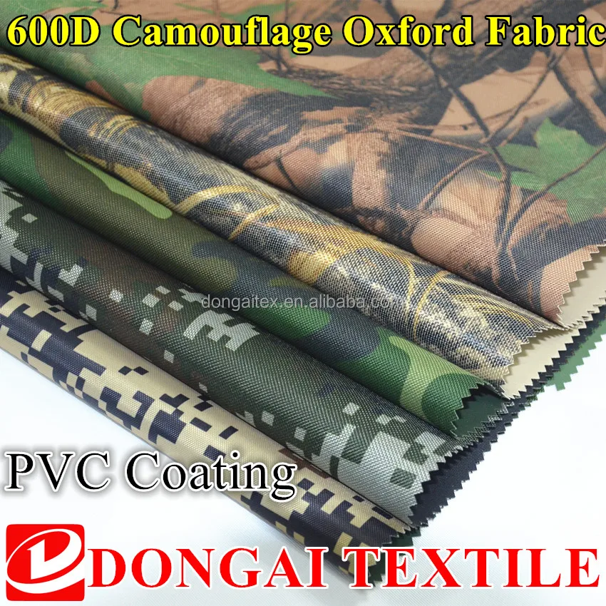 
Popular New Designed 600D Polyester Camouflage Printed Oxford Military Fabric With PVC Backing 