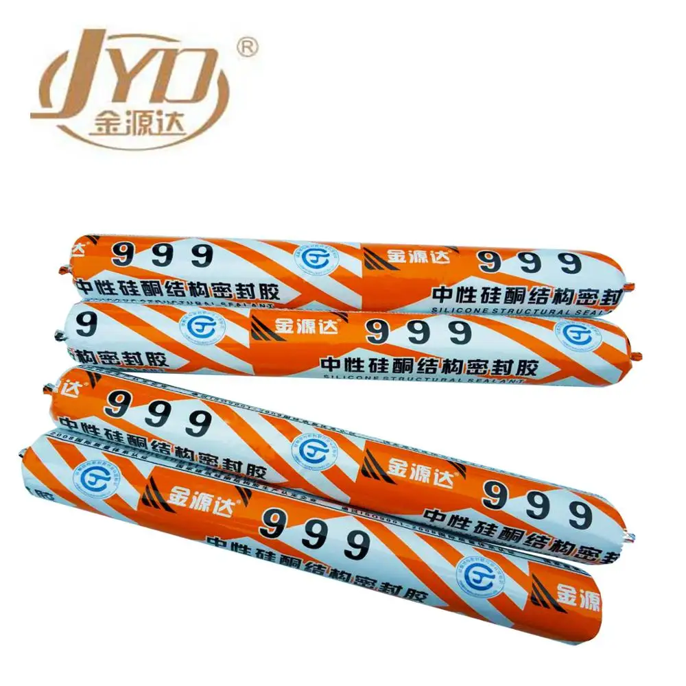 590ml Aluminum  sausage tube Neutral Glass bonding glue silicone structural sealant 999 Factory direct sale hot selling