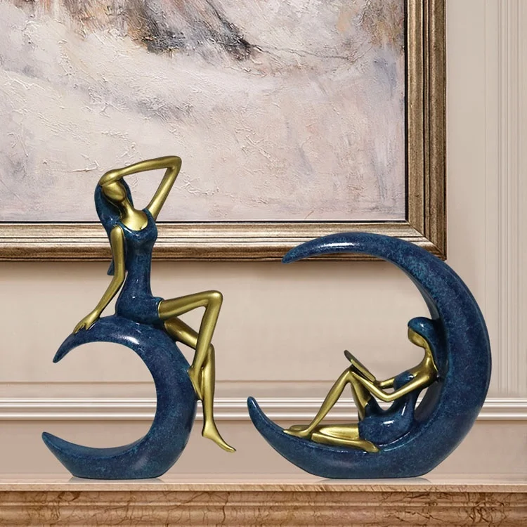 Ballet Dancer Sculptures Girl Resin Figurine Statues Gift Resin Home Decoration Desk Ornament