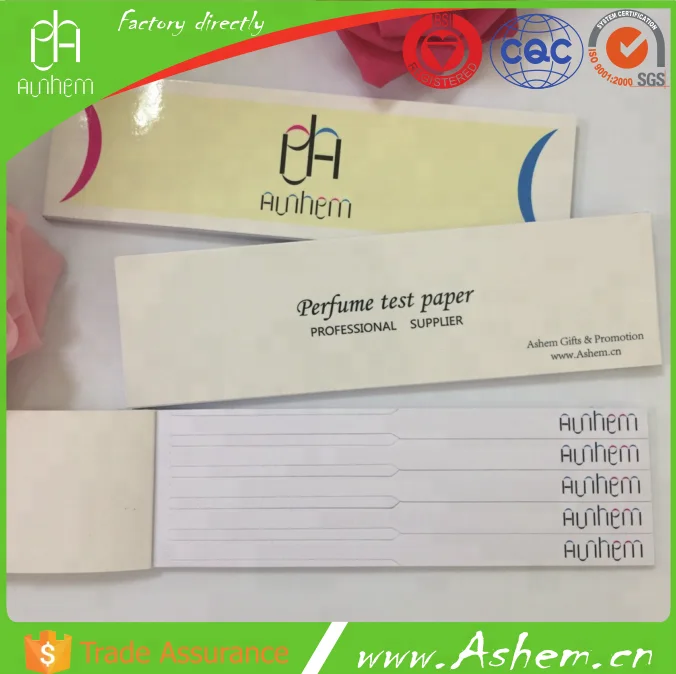 Wholesale booklet fragrance test paper perfume blotter strips IC-031