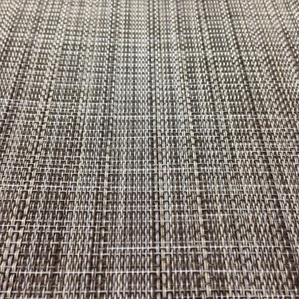 Textured Vinyl Floor New Design Outdoor Washable Plastic Woven Carpet