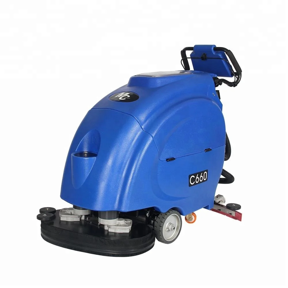 C660 industrial dry battery power automatic floor cleaning machine with Italy Ametek suction motor dry cleaning machine