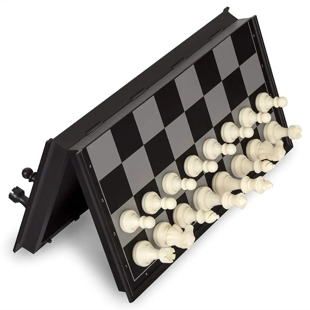 
Imports 2 in 1 Travel Magnetic Chess and Checkers Game Set 