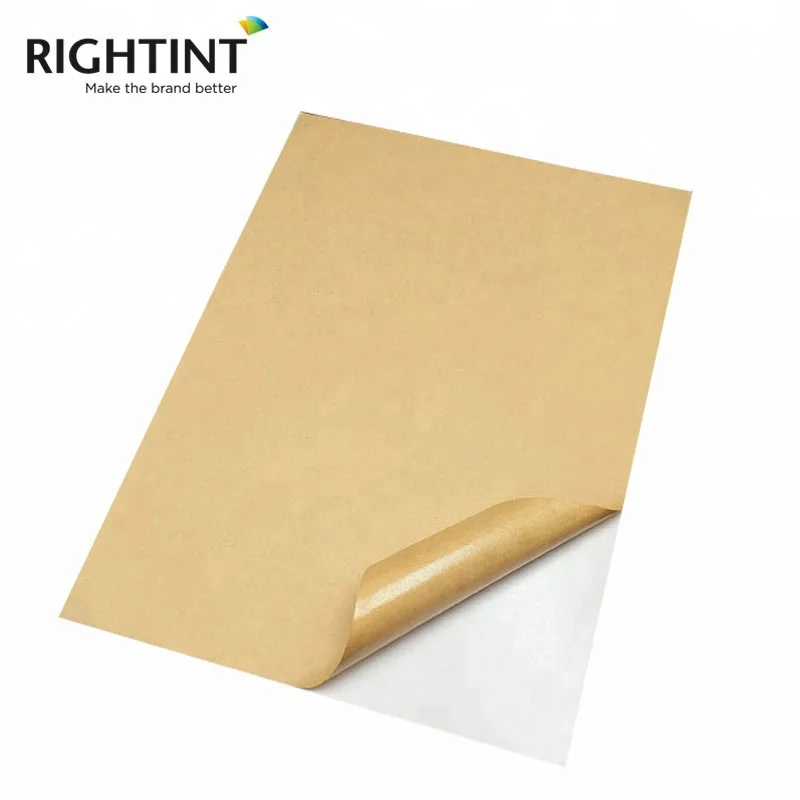 Custom Size Self Adhesive Kraft Label Sticker Paper