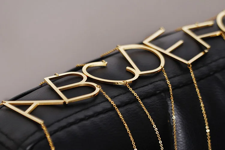 Wholesale Boutique Jewels Stainless Steel Letter Necklace