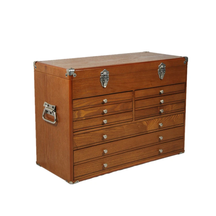 
9 Drawer large wood tool cabinet 