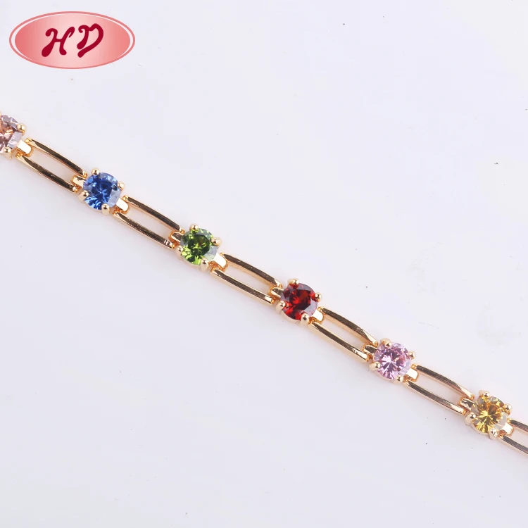2017 Fashion Cubic Zirconia Snap Rose Gold Bracelet