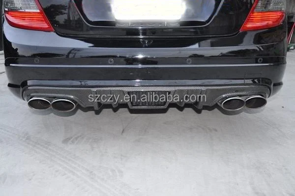 Reiger Стиль Заднего Бампера Положение Углеродного Волокна W204 Задний Диффузор для M ercedes B enz W204 C63