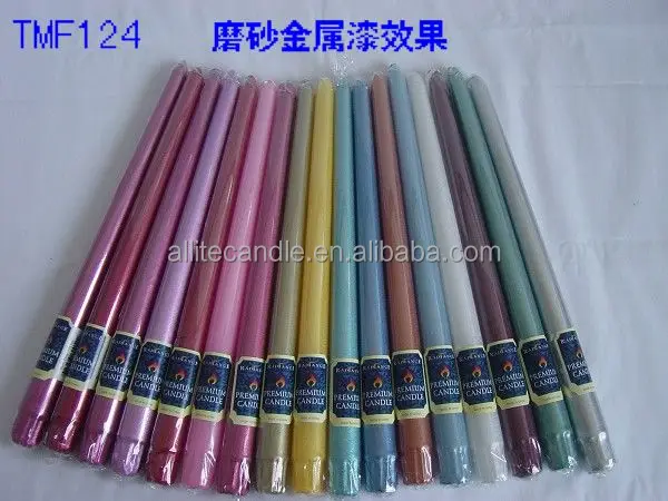 
Allite taper matting metallic painted candle wholesale 