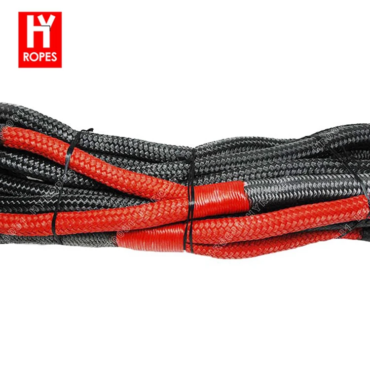 HYropes pulling kinetic rope, tube tow rope, pp recovery rope