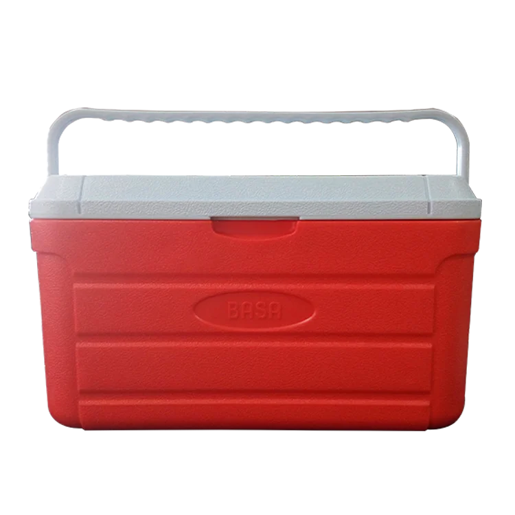 Portable cooler box with handle, plastic ice cooling box, medical /blood transportation
