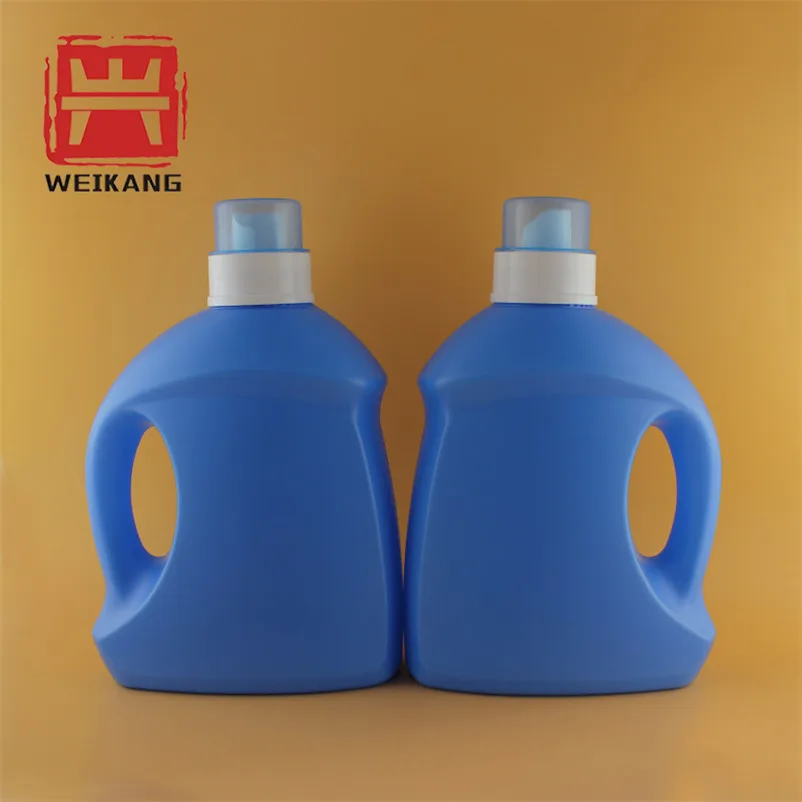 2L 3L 5L Customized Empty Liquid Laundry Detergent Packaging Container HDPE Plastic Liquid Laundry Detergent Bottle