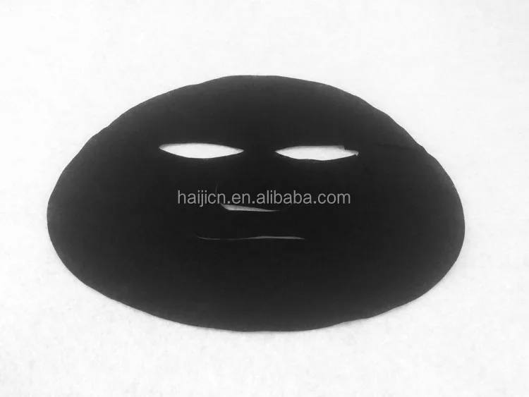 Bamboo charcoal fiber nonwoven fabric black mask sheet from zhejiang factory offer 1-3 layer folding service
