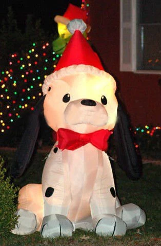 Self Inflatable Kombi Santa Rotate Festive Christmas Lights