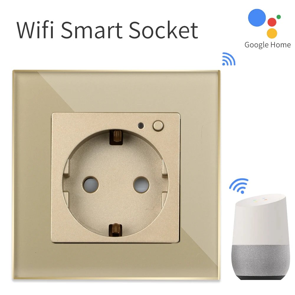 Bingoelec 16A германия переключатель, беспроводной wifi и RF433 дистанционный в Настенные переключатели