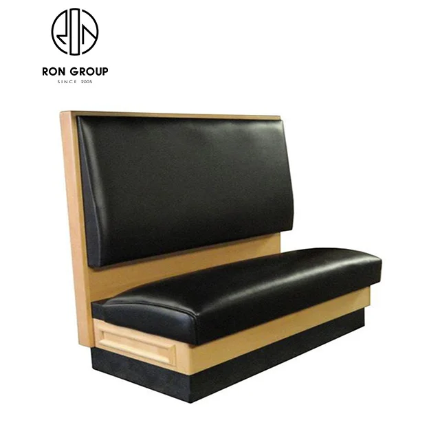 Modern Used Restaurant Furniture Wooden Frame Cafe Bench Seating Luxury PU Leather Pink Booth Sofa