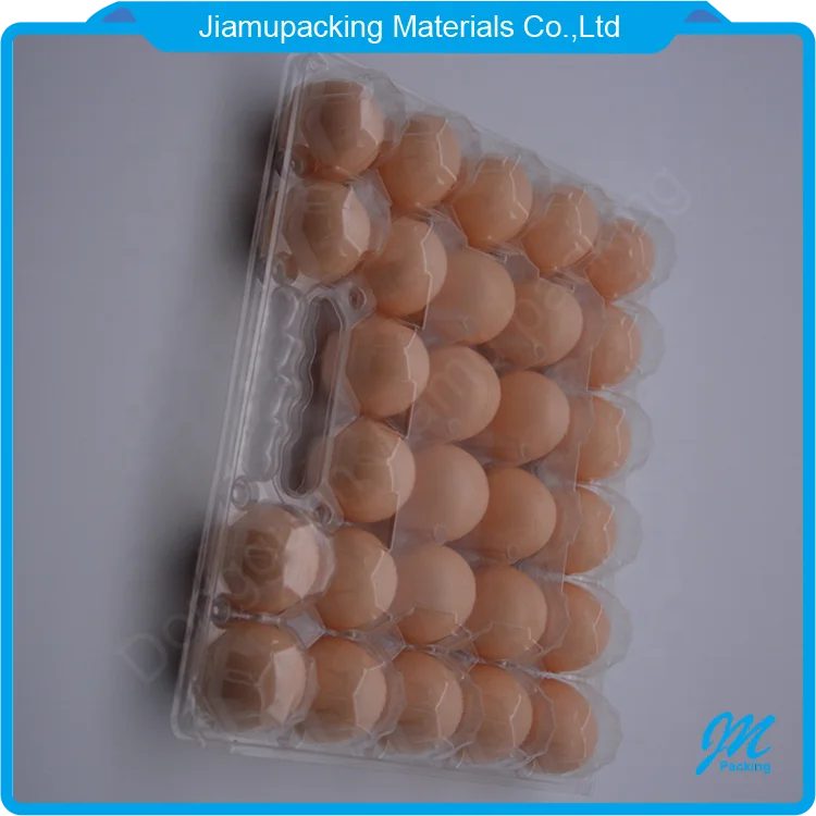 Egg Carton Tray Packaging Hot Sale Plastic for 28 Holes with Handle Blister Box