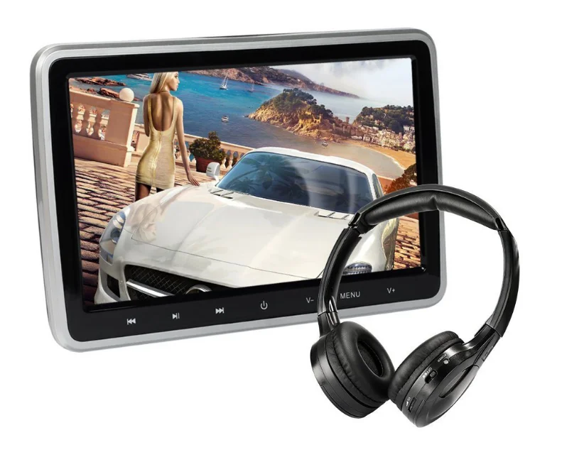 Universal 10.1 inch DVD AV LCD monitor car TV Bluetooth android monitor AV input 1024*600 car seat LCD screen