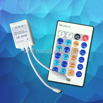 DC5-24V IRC240-S 24keys IR Remote Led Dimmer Controller for 5050 3528 5630 Single Color Led Flexible Strip