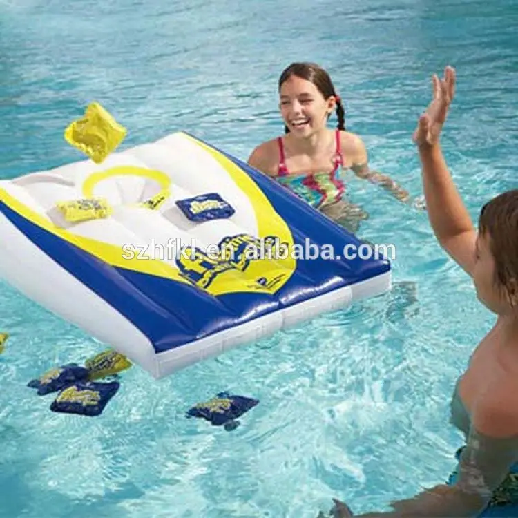 portable inflatable floating bean bag toss game