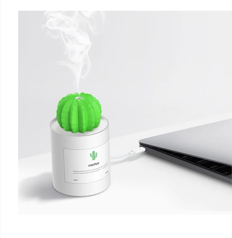New usb mini portable air cactus humidifier for home or office