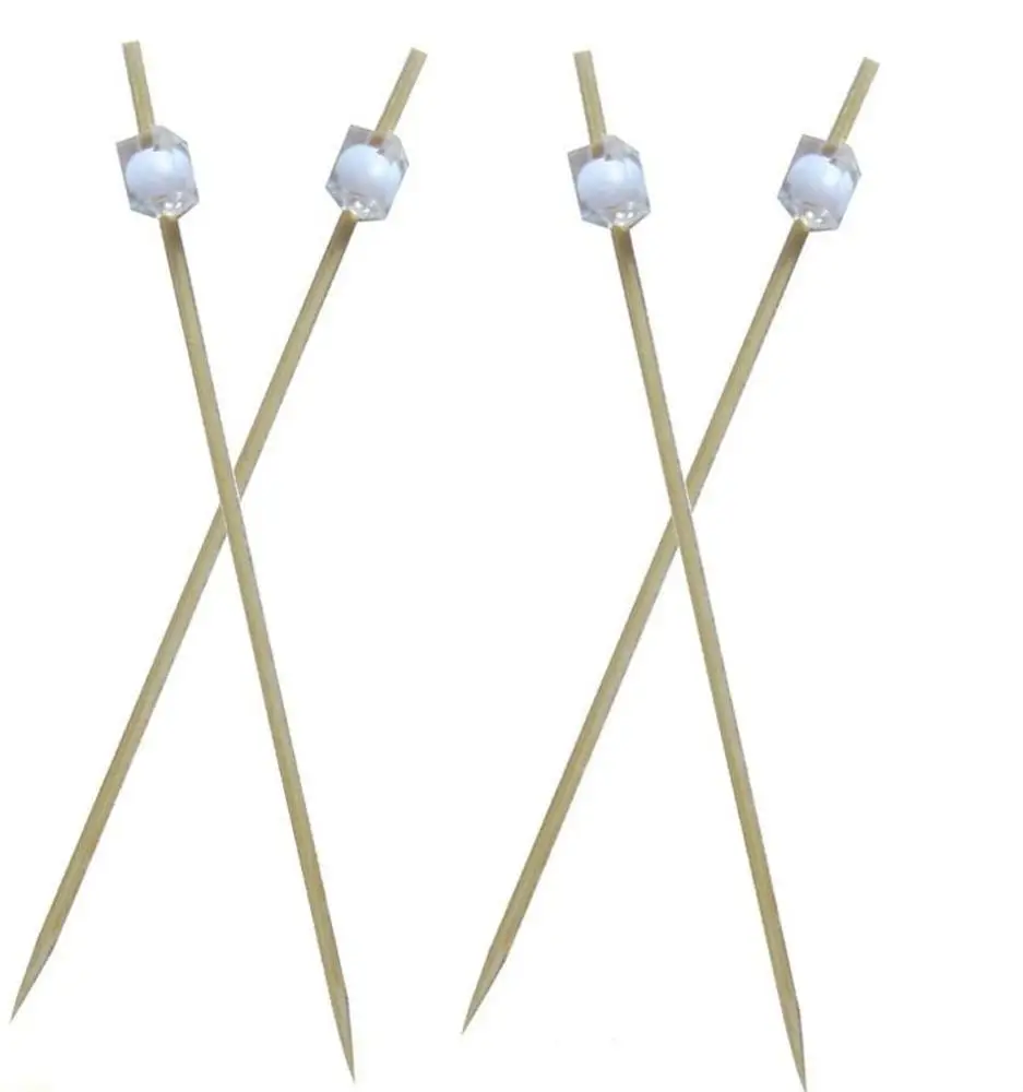 factory direct natural high quality  flat bamboo pick skewer stick