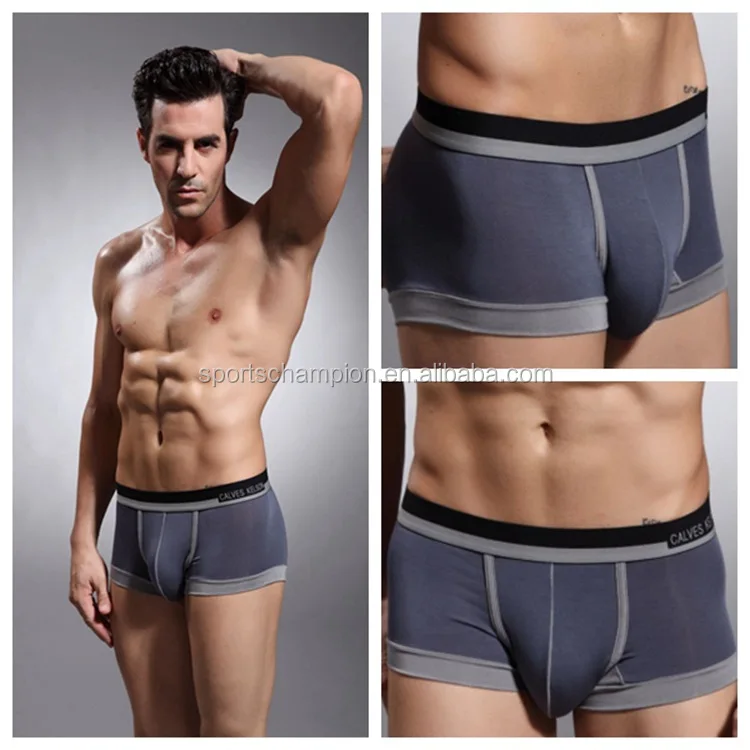 Custom 95% Cotton & 5% Elastan Boxer Mens Underwear Your Brand Open Flap Boxer Shorts