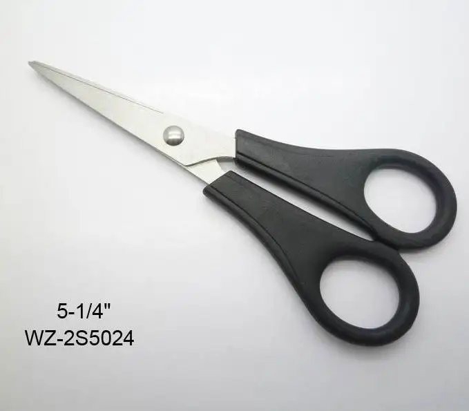 stainless steel material blade with plastic handle type kids scissors small size scissors brand names 6inch