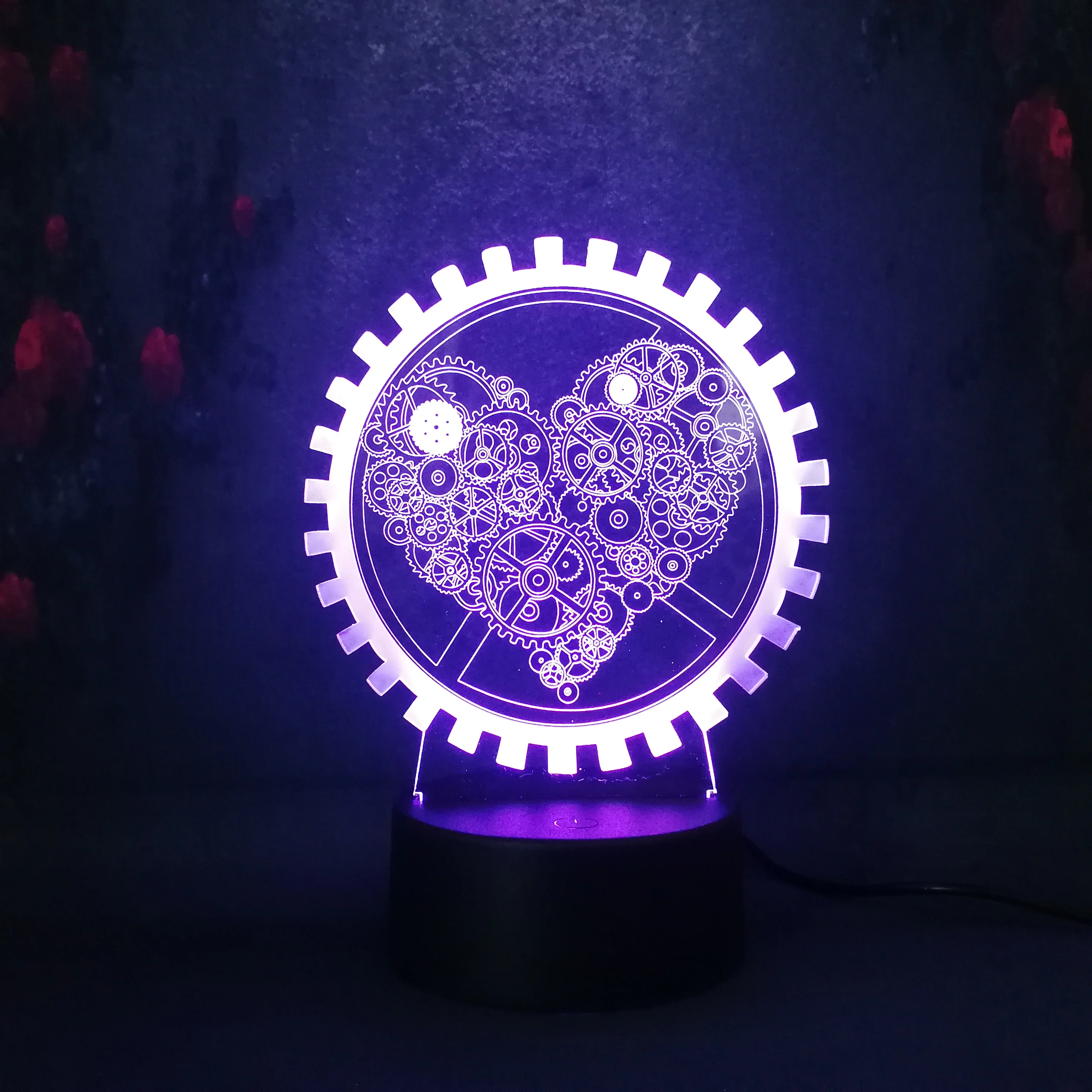 Cartoon Bear baby Sleep on Moon cool shape Lamp 3D USB LED night light children room decor kids good gift christmas festival