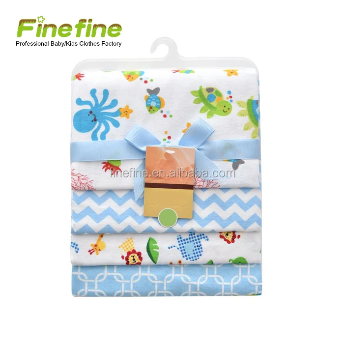 
Knitted wholesale 100% Organic Cotton Flannel Swaddle Blanket 