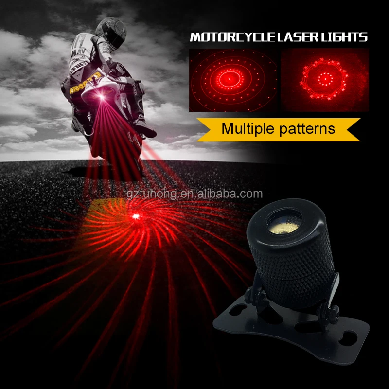 Newest logo changeable Motorcycle Anti Collision Rear end Car Tail Laser Light Projector