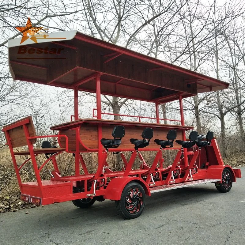 tourist pub beer team tour pedal electric mini bus party bike