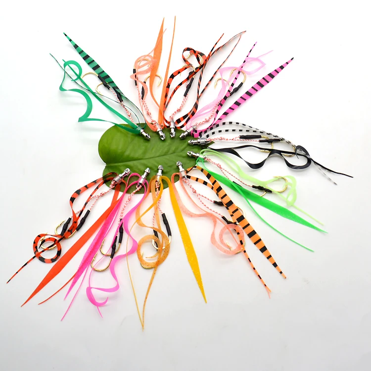 High Quality New Products Fishing Silicone Skirts Lure With Jigging Assist Hook