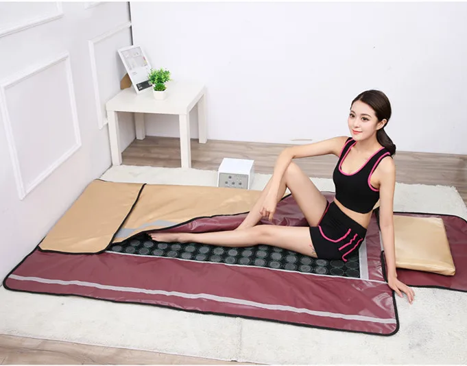 Negative Ions Infrared Blanket 3 Heating Zone Heated Blanket Infrared Slimming Blanket Luxury Pemf Mat For Women Men