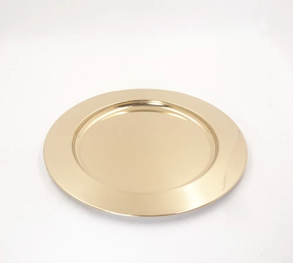 14inch Decorative Stainless Steel Gold Wedding Show Plate
