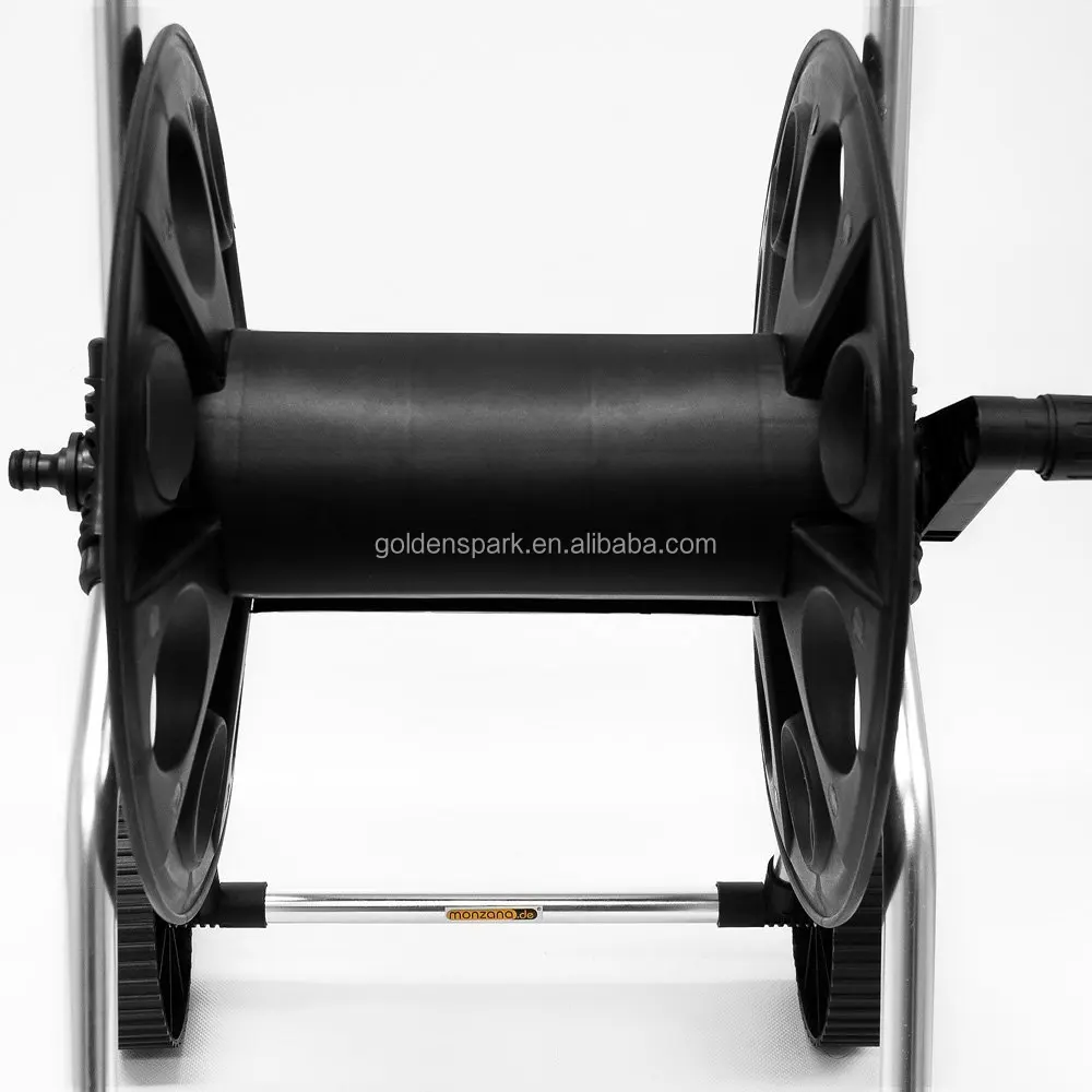 Garden Hose Reel Trolley Cart Store up 60m garden hose with connector