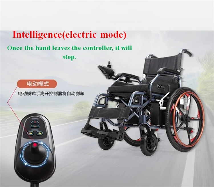 China wheelchair wholesalers standard aluminum handicapped cheapest portable foldable power electric wheelchair for old man