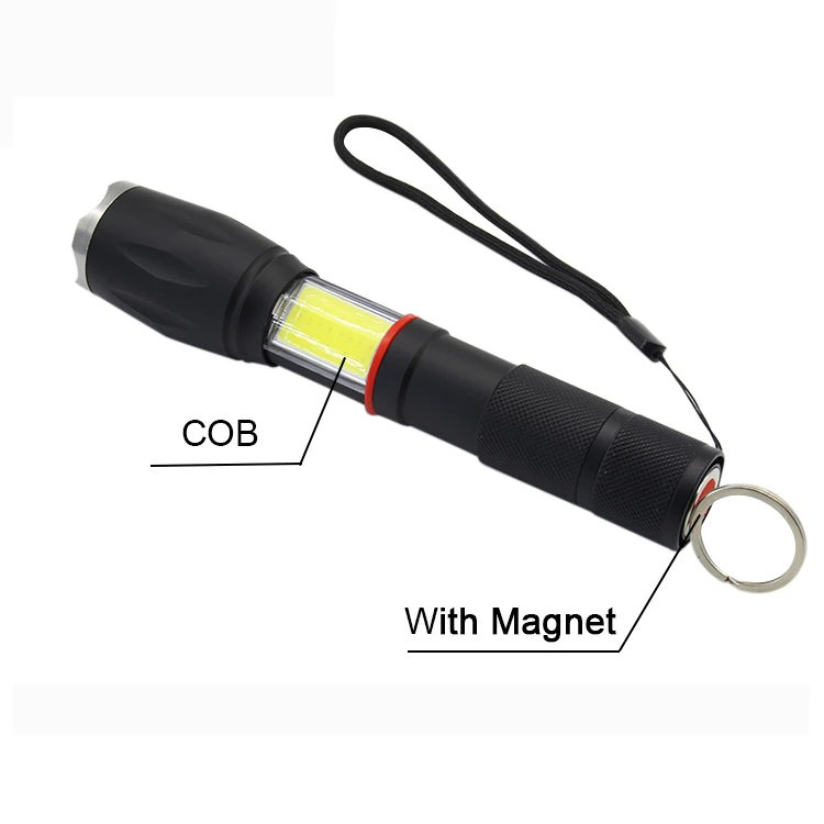 2018 New Model High Power G700 LED Torch Light With COB Light Tactical Flashlight