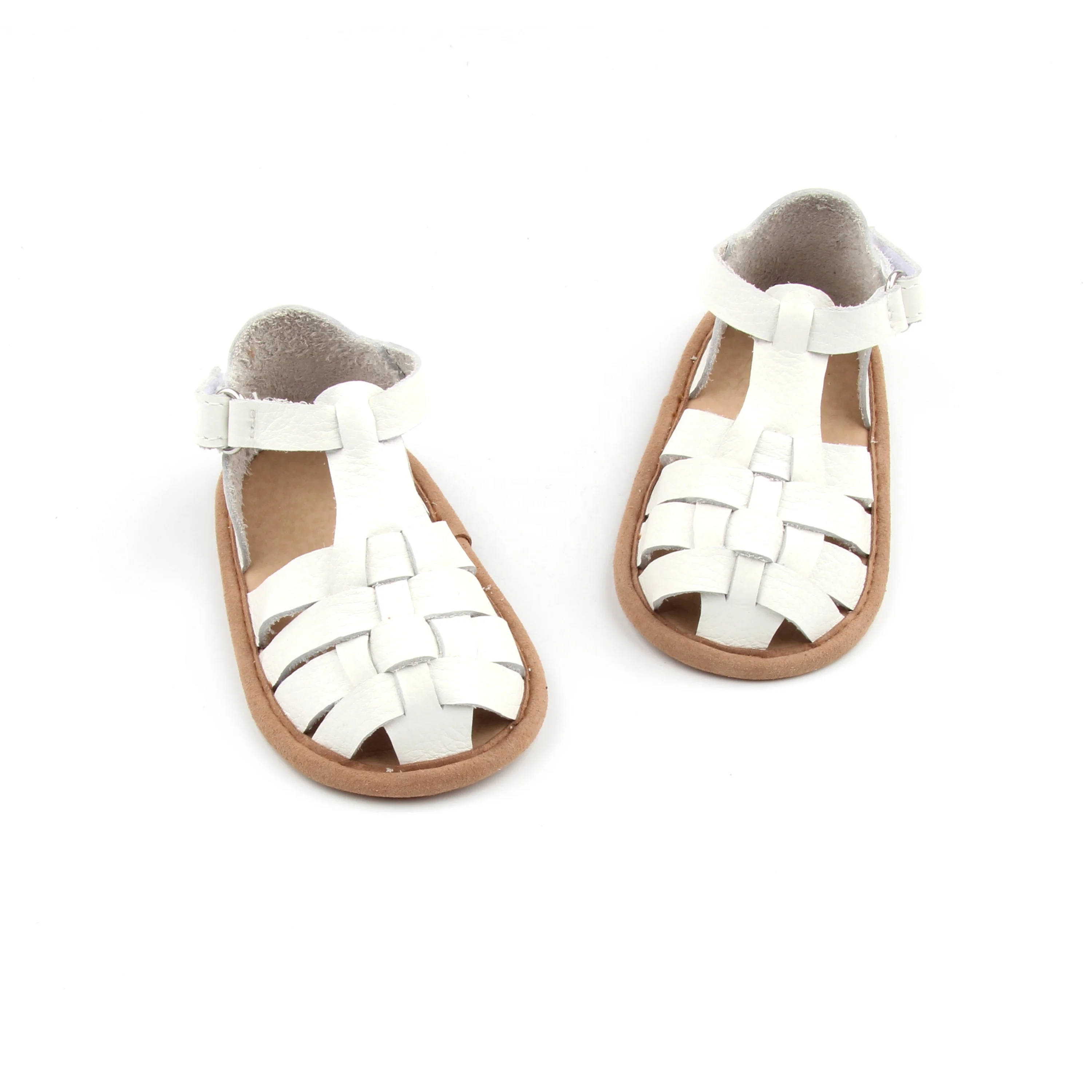 BEIBEINOYA New Kids Boy Sandals White Leather Baby Summer Sandals Baby Shoes Toddler