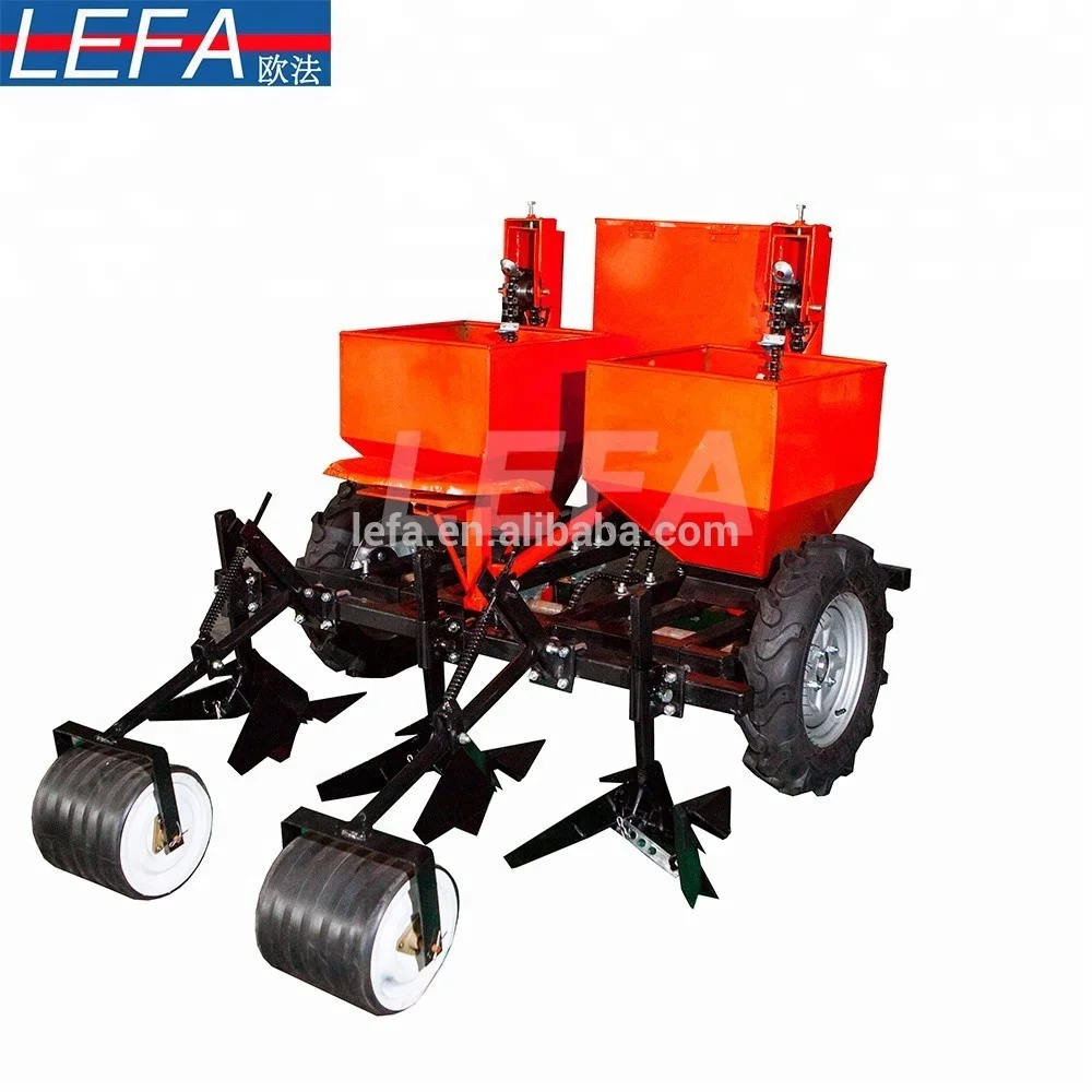 Farm tractor 3-point linkage two rows tractor potato & garlic planter machine for sale