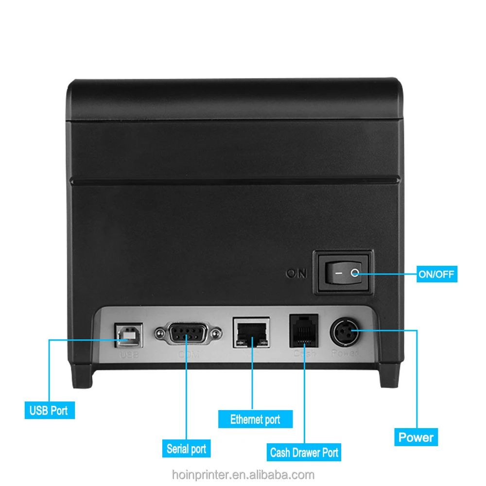 Thermal 80mm Receipt Printer For POS Terminal USB Serial Lan Interfaces