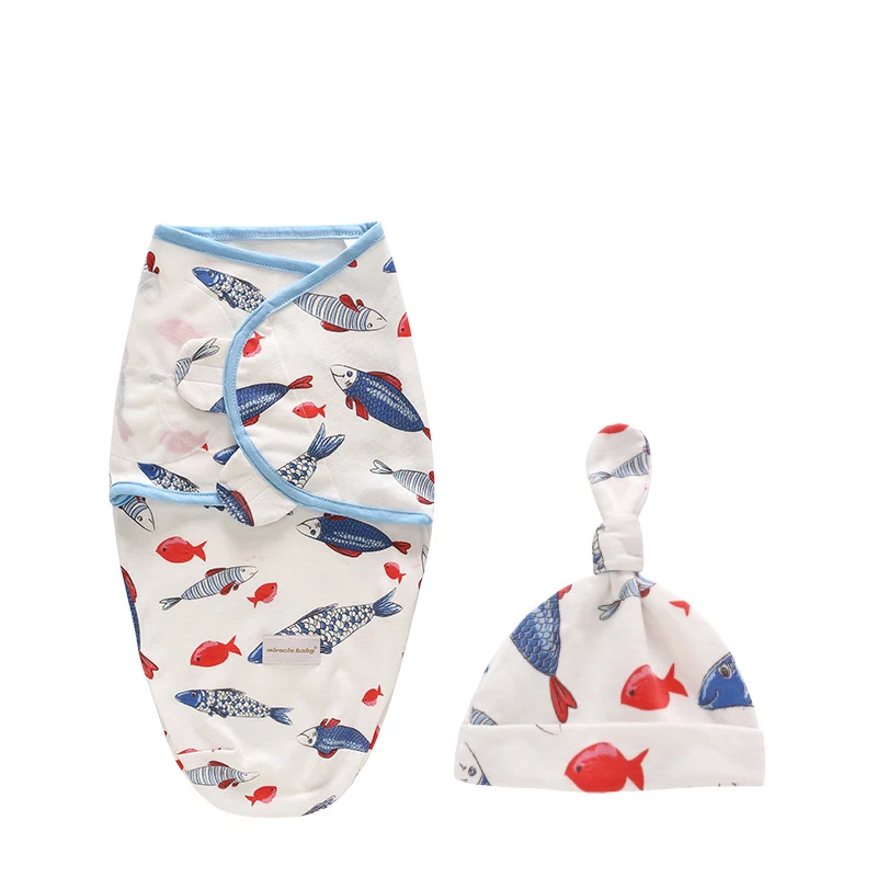 Baby Swaddle Wrap Cotton Bag Blanket Adjustable Infant Muslin Softness Stretch Girl Boy Easy Sleepsack Sleep Sack Bamboo