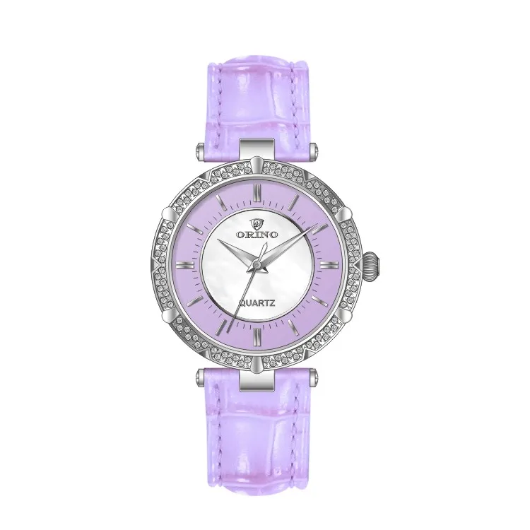 2019 New Pattern Swiss Movt Setting Stone Three Hands Quartz Watches Lady