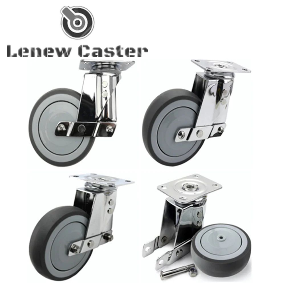 Shock absorbing caster wheel