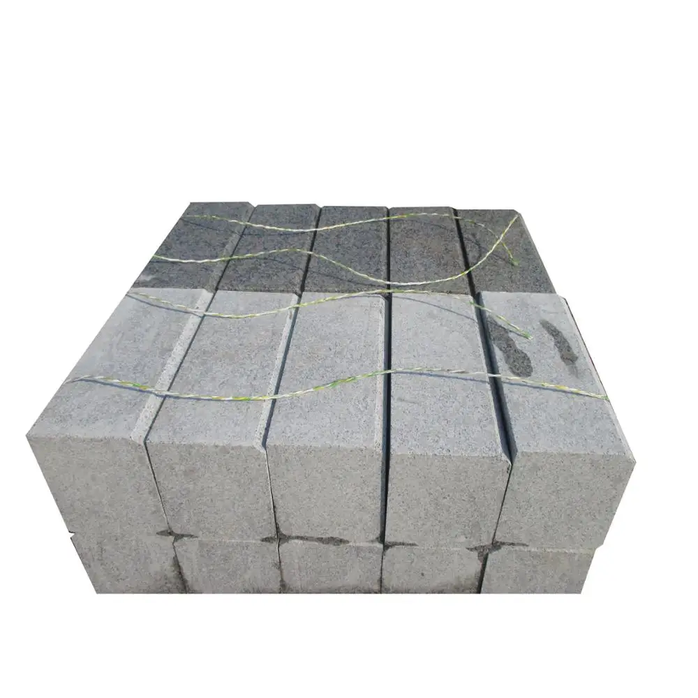 Chinese Cheap Natural Stone Grey Granite Kerbstone Granite Cut To Size Paving Stone For Driveway Pavers