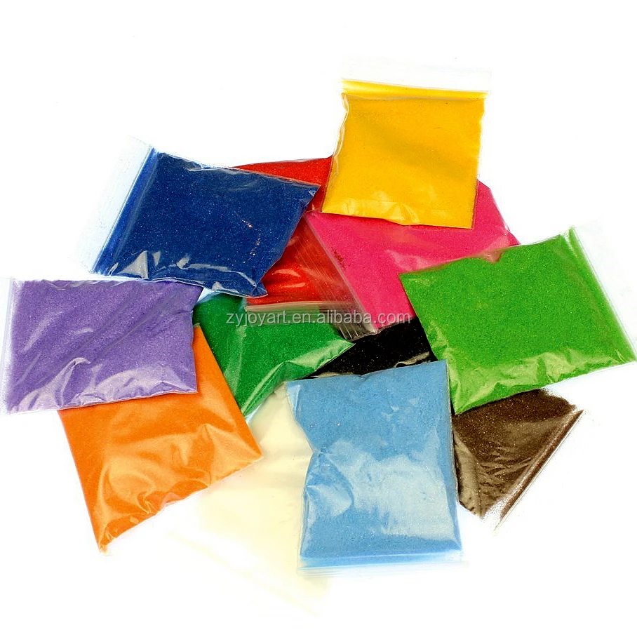 Kids DIY Sand Art Kit with Sand Art Cards and Colored Sand