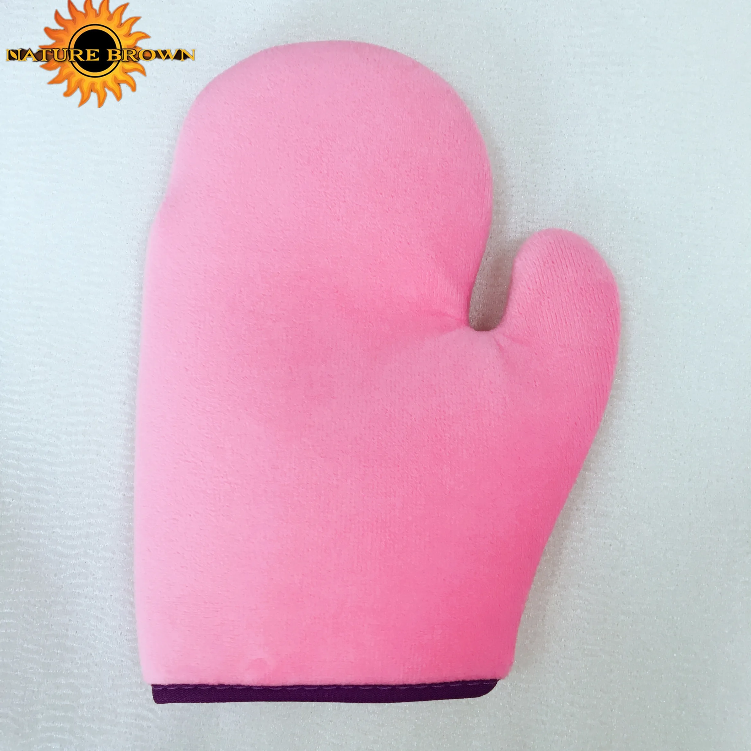 
Hot sale double sided skin care microfiber velvet tanning mitt 