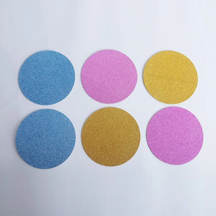 Wedding Cup Pads Glitter Round Card Paper Coaster Placemat Paper Doily for Wedding Party Home Table Decoration